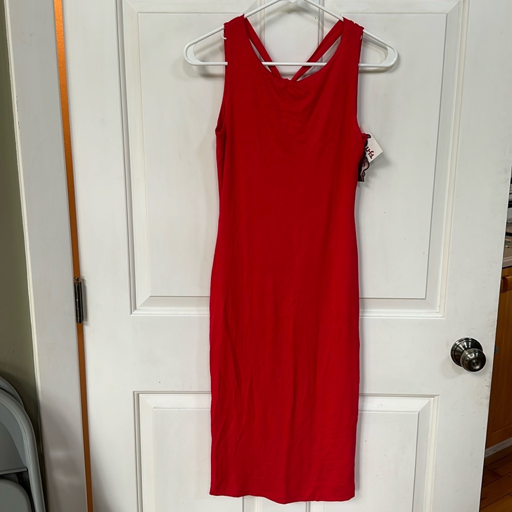 Bodycon style red dress
